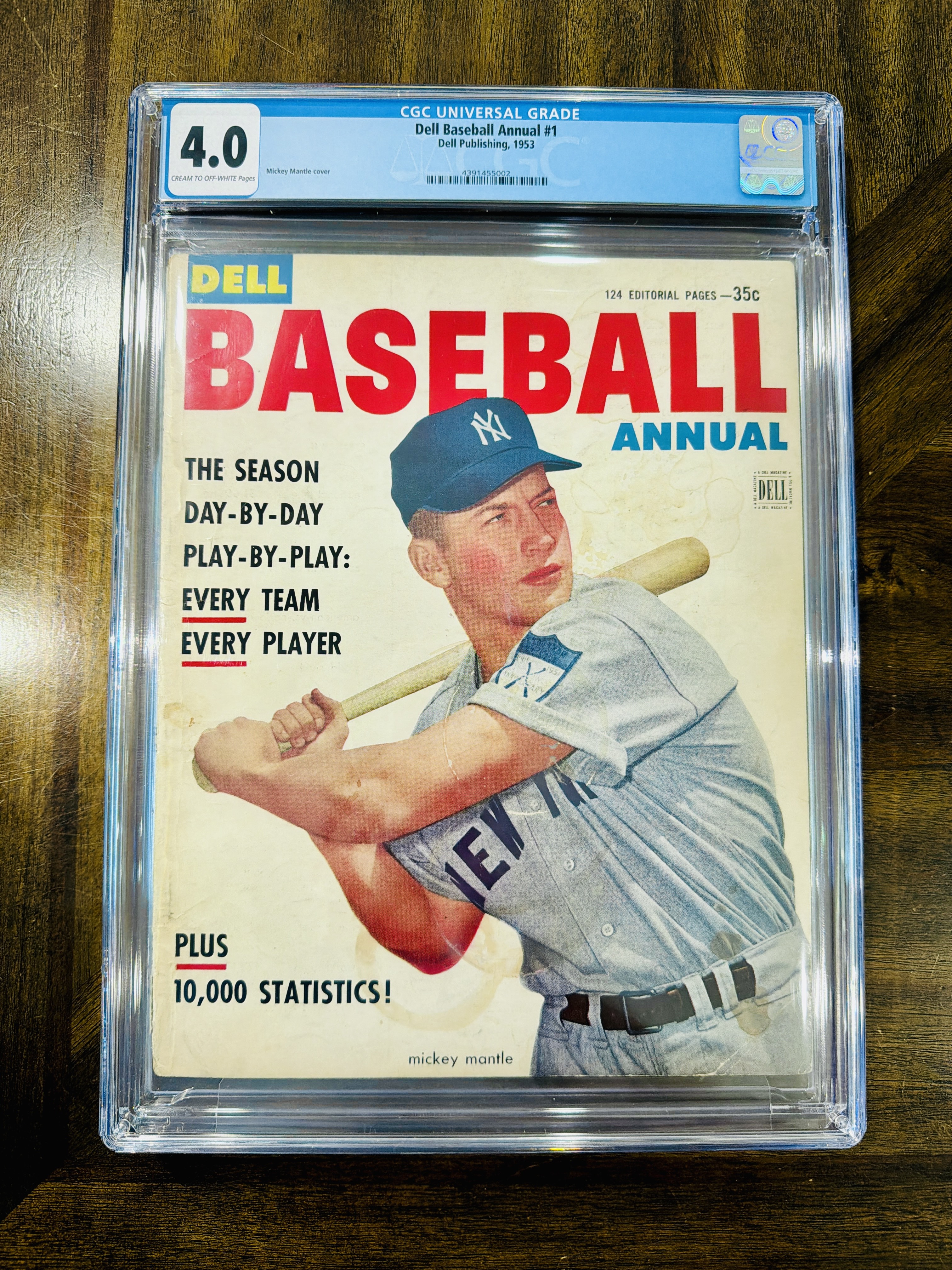 1953 Dell Baseball Annual Mickey Mantle, CGC 4.0