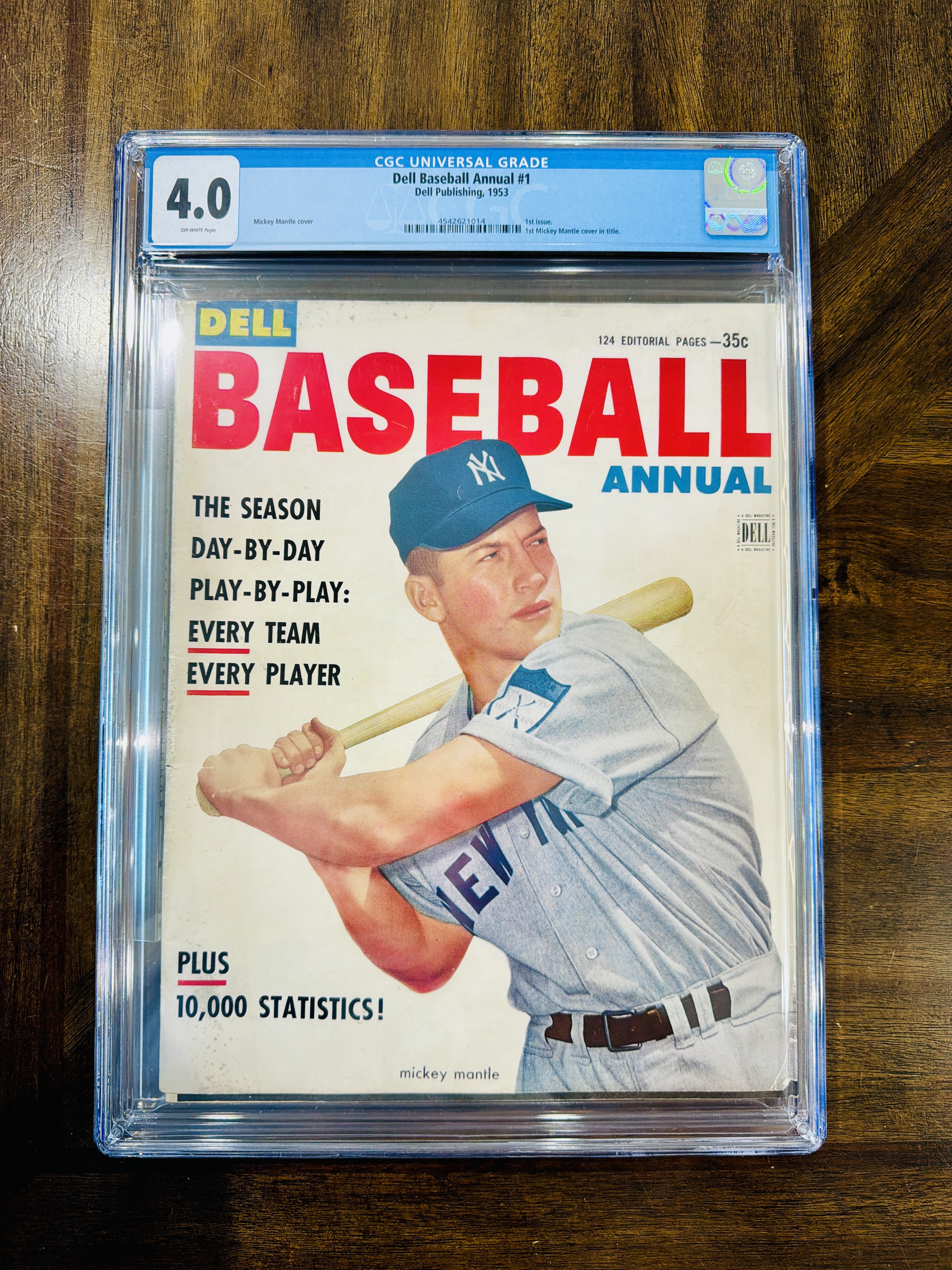 1953 Dell Baseball Annual Mickey Mantle, CGC 4.0