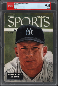1956 Mickey Mantle Sports Illustrated PSA 9.6 — sold $328,180 at Goldin Auctions