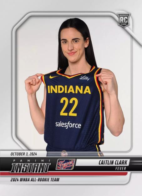 2024 Panini Instant Caitlin Clark WNBA Rookie Card #247 Serial Numbered #/26980